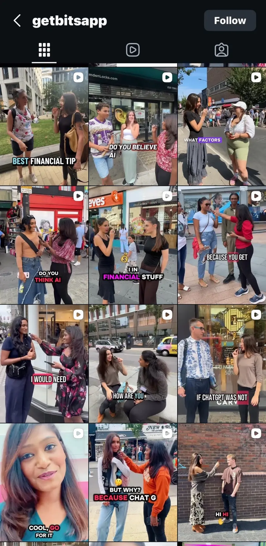 Bits street interviews exploring financial habits and AI